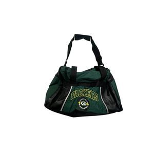 Green Bay Packers Zip Up Duffel Bag FOCO NFL Core Green Black One Size